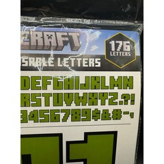 Minecraft Reusable Letters Bulletin Board Poster Birthday Party Game Decor 3.75″