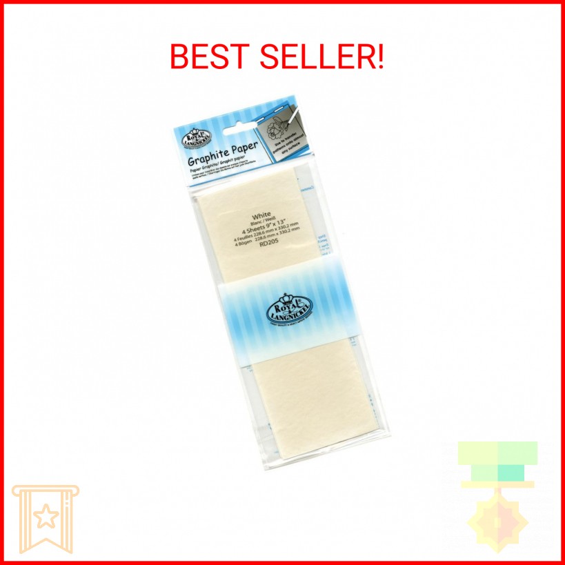 Royal Brush RD205 White Transfer Paper-9″X13″ 4/Pkg