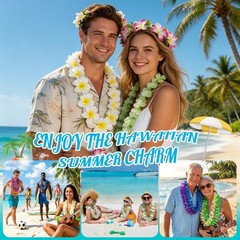 200 PCS Tropical Silk Flower Leis – Hawaiian Necklaces for Luau, Beach Party Fav