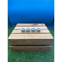 Vintage Blue and White Porcelain Hexagonal Miniature Cups / Planters – Set of 4