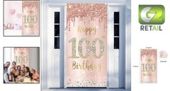 100th Birthday Celebration Banner – Lightweight & Tear Resistant for Lasting Fun