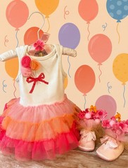 Balloon Theme Centerpiece For Baby Shower, Birthday, Keepsake Outfit-Unique