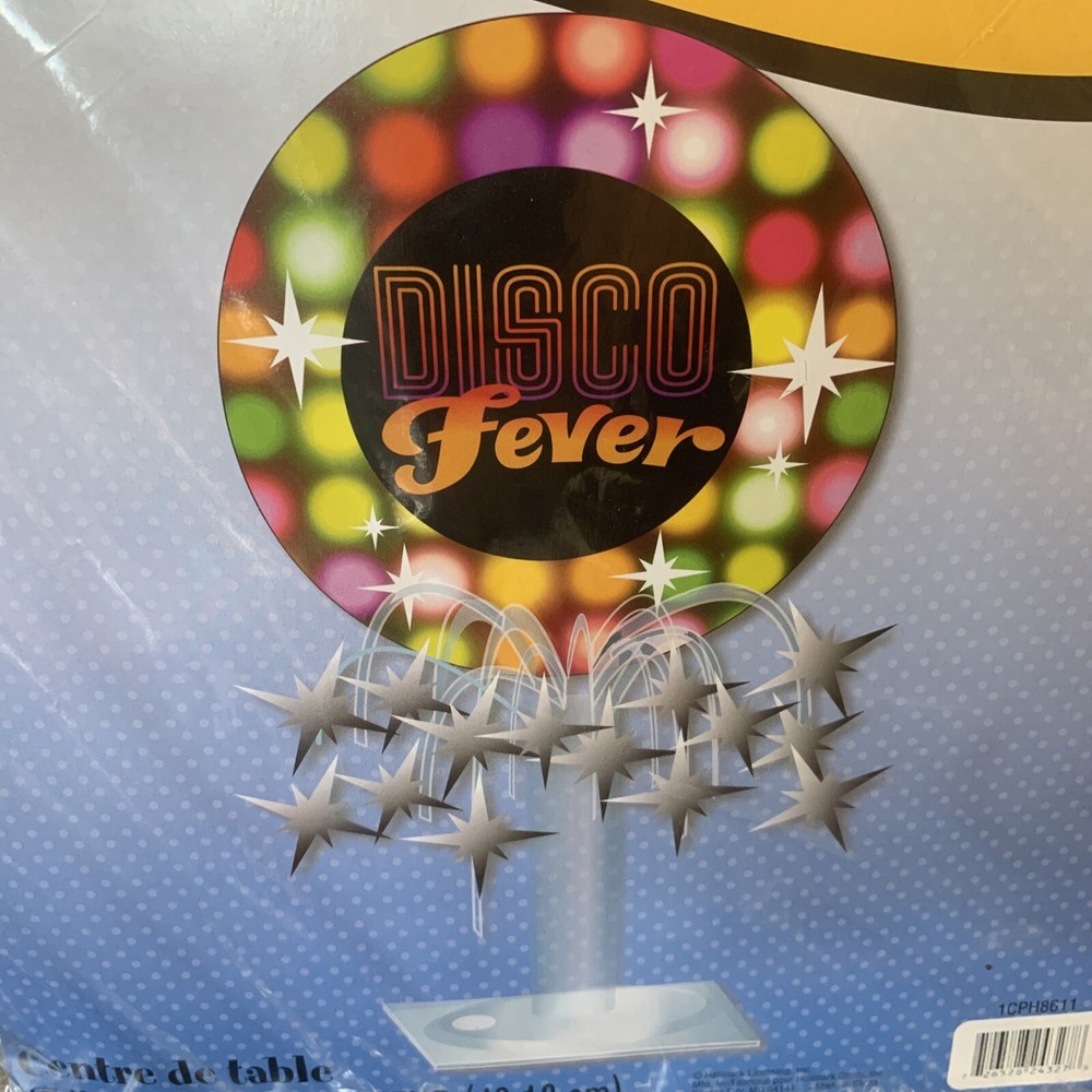 Disco Fever Centerpiece 17” Paper 1970’s Party Tableware Decorations Supplies