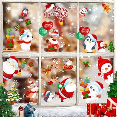168 Pcs Christmas Window Decorations – Merry Clings White