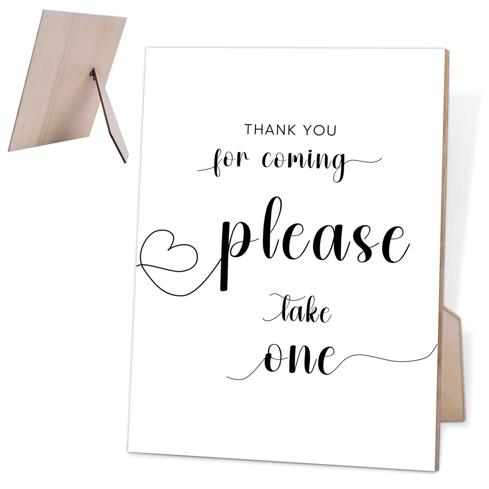 Minimalist Style Please Take One Sign for Wedding, Baby Shower, Bridal Shower…