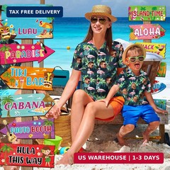 24 Pieces Luau Party Decorations Summer Tropical Party Directional Sign Hawaiian