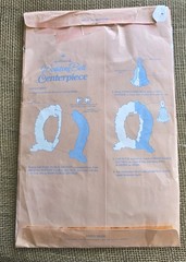 Vintage 1986 Hallmark Floral Wedding Bell Centerpiece 12″ Honeycomb Tissue