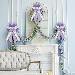 Purple Lavender Bows for Spring Wreath – Large Size – Hying