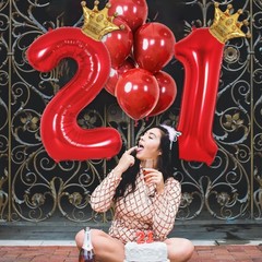 Red 10 Balloon Numbers 40 Inch Giant 10th Balloons, Helium Mylar Foil Number …