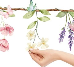 Wildflower Garland Flower Banner Garden Party Decorations 2 Pcs