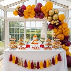 Maroon and Gold Balloon Garland Arch Kit 132Pcs with burgundy gold Lemon Yell…