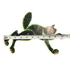 Vintage Beistle Jointed Black Cat Halloween Die Cut Retro Party Decoration USA