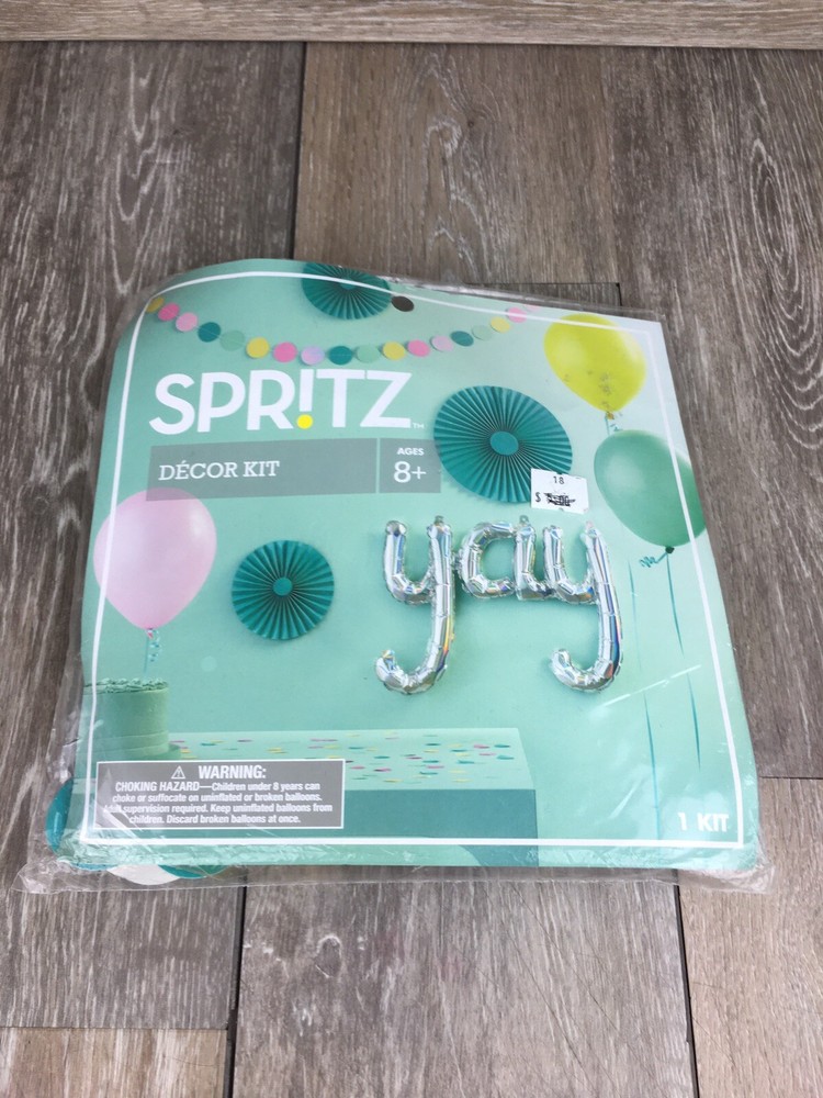 Spritz Decor Kit Yay Birthday Party Balloons Fans Confetti Garland Twine Etc