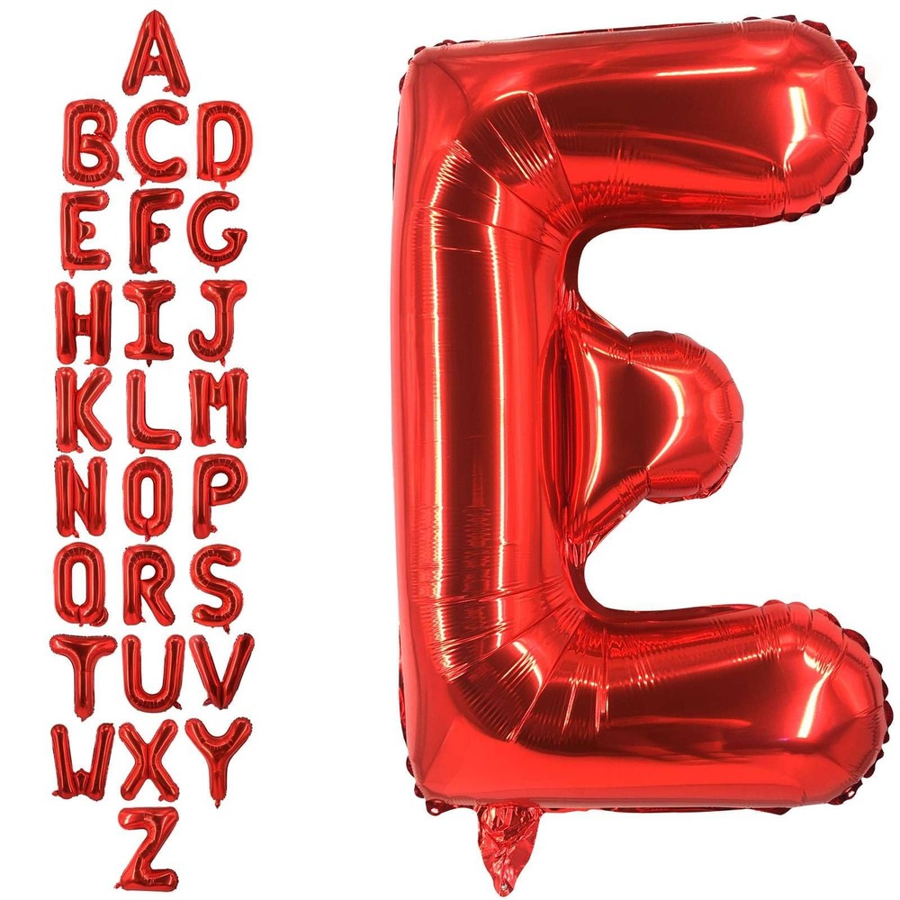 40 Inch Red Letter Balloons, DIY Phrase Foil Alphabet Letter Balloons DIY Wor…