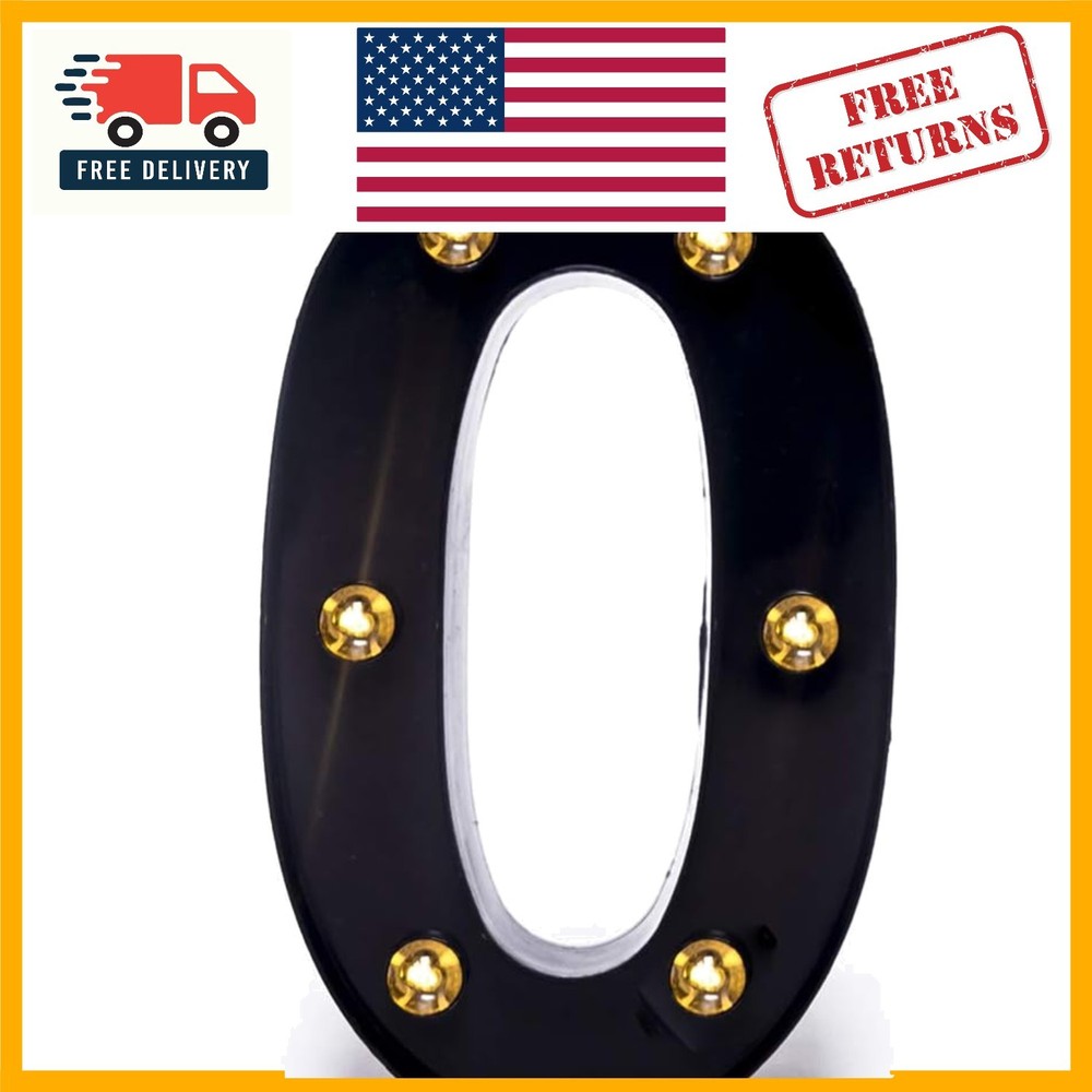 Versatile LED Light Up Numbers – Black & Gold Party Decorations for Events