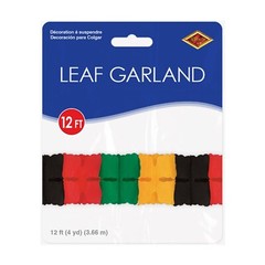 Beistle Celebrate Black History 12ft Paper Leaf Garland Party Decoration