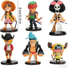 6Pcs Anime Figures, Cute Mini Figurines Cartoon Table Decorations Birthday Party