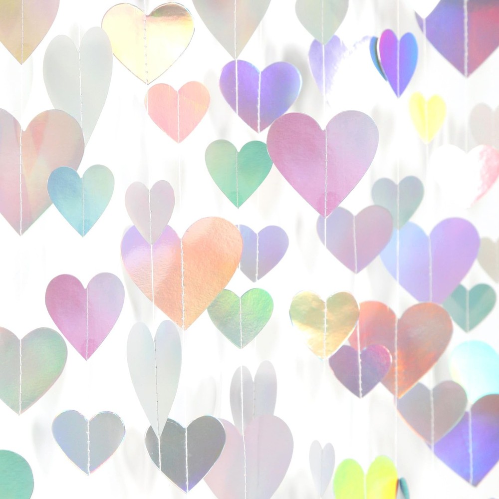 Disco Holographic Banner, Wedding Bridal Shower Backdrop, Multicolor