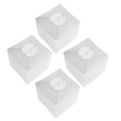 4pcs White Square Paper Lanterns – Chinese Hanging Decorations for Japanese