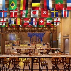 100 Countries String Flag, International Bunting Pennant Banner, Decoration f…