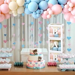 DIY Gender Reveal Party Decorations – 176pcs Pink and Blue Balloons Arch Kit,…
