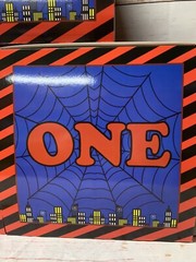 Spider 1st Birthday BoxesDecorations, 3pcs One BABY Spider Super Hero.Red/blue.N