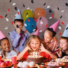 Table Confetti 300 PCS Glitter Red Black Silver Paper Circle Dots Birthday