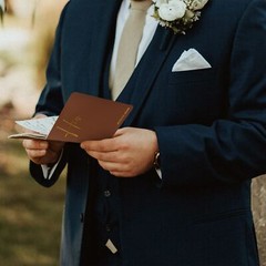 Elegant Vow Books With Gold Foil Lettering For Your Wedding – Perfectly Sized…