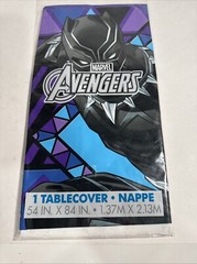 2 Pk -Marvel Avengers Black Panther 54”x 84” Plastic Tablecover – Birthday/Party
