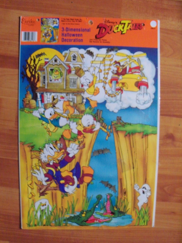 Duck Tales Halloween Decoration Vintage 1987 Eureka 3D NOS