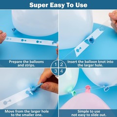 Balloon Arch Strip Kit for Garland, 32.8 Feet Balloon Tape Strips and 200 Glu…