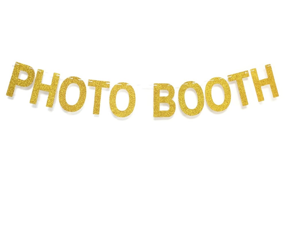 Wedding Birthday Party Decorations Gold Glitter Letter Sign Photo Booth Props…