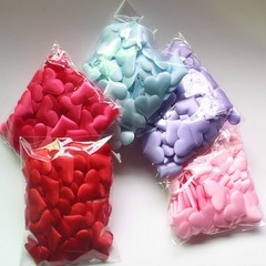 100Pcs Love Heart Shape Sponge Wedding Party Decoration Valentine’s Day Pink 2cm