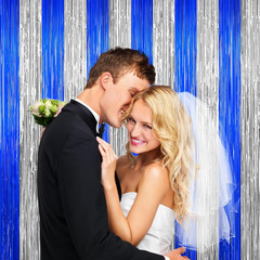 Silver and Blue Tinsel Backdrop Foil Fringe Curtains – 2 Packs Door Streamers Ba