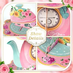 2 Pack Tea Party Cupcake Stands Birthday Decorations: 3-Tier Floral Colorful