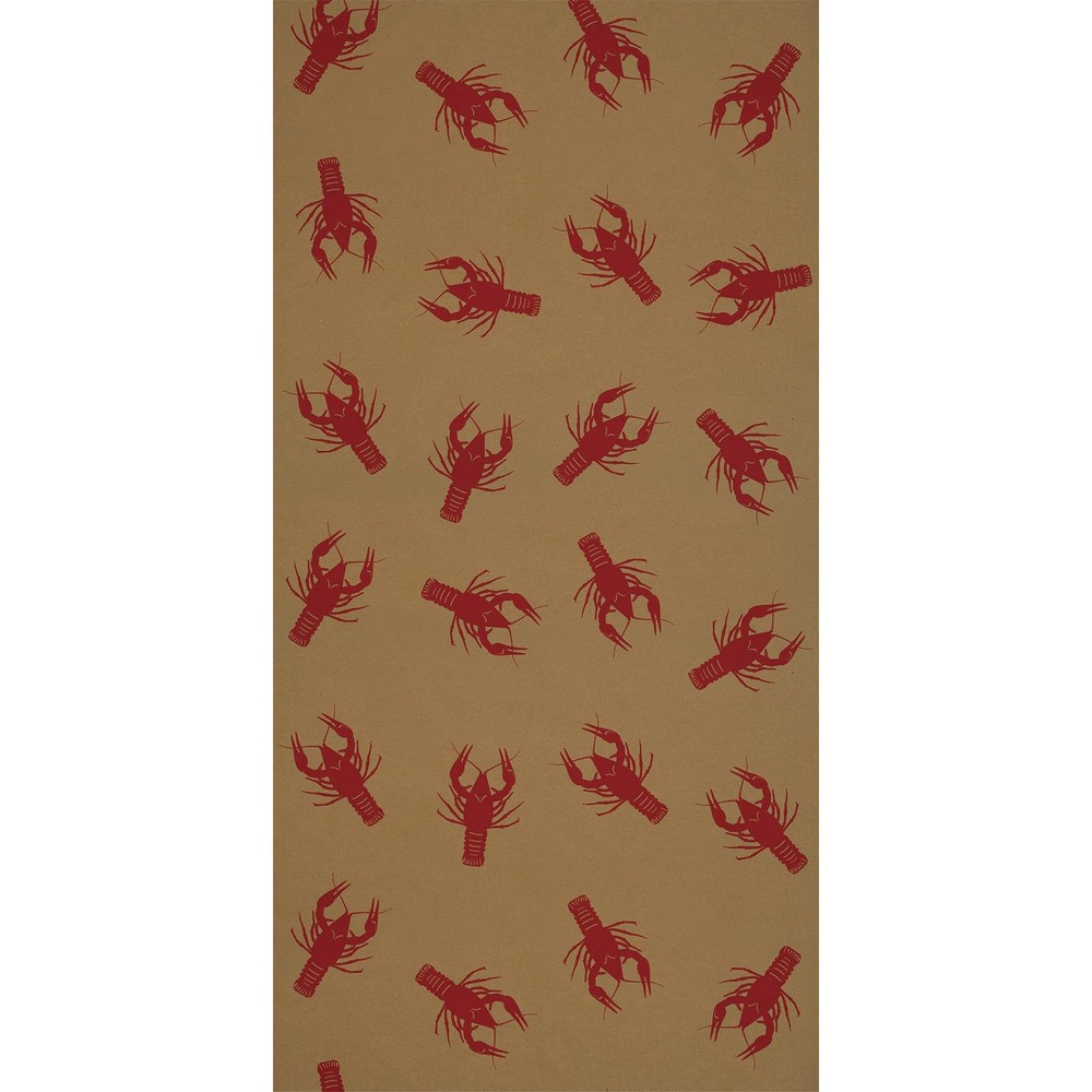 Beistle Crawfish Kraft Paper Table Random Red Crawfish Print For