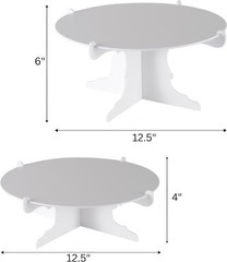 2 Piece Durable Cake Stands for Weddings Birthday Party Cupcake Holders Baby