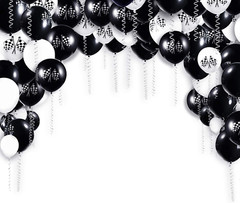 50 Pieces Race Car Balloons Checkered Flag Latex Balloons with 8 Rolls Plastic R