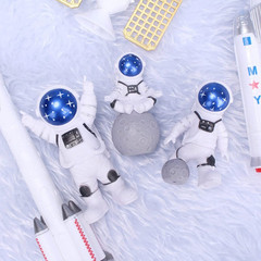 3 Pcs Astronaut Cake Topper Set Space Theme Spaceman Figurines Birthday Decor