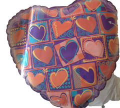 LOVE HEARTS 9″ Foil balloon #23373 mothers day, valentines, love etc -B25