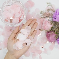 1.76oz Round Tissue Confetti Glitter Rose Gold Pink White Party Decorations