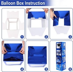 Elegant Navy Blue Graduation Decorations 2026 with Balloon Arch & GRAD Box