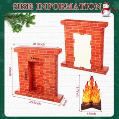 AmazingSpark 1 Set Christmas Corrugated Fireplace 35.5 x 29 x 8 Inch Cardboar…