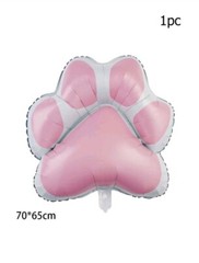 Pink Paw Shape Balloon Animal Dog/Cat Birthday Party Balloon 1pc. (U)