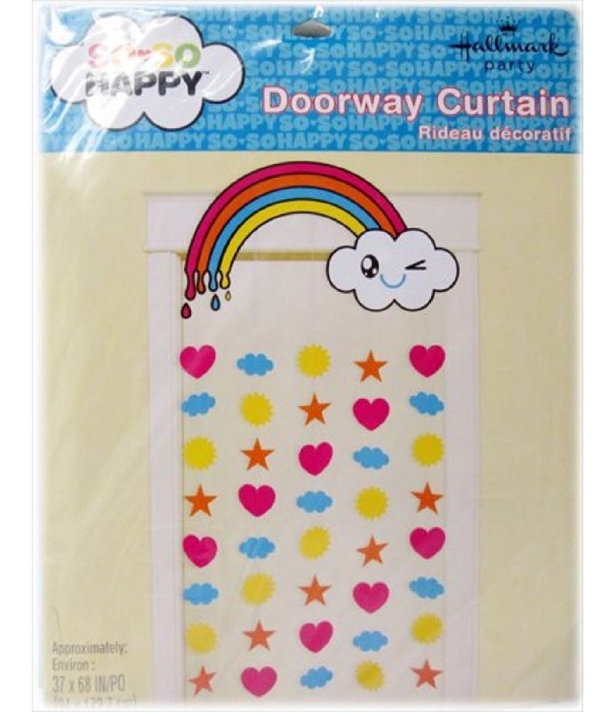So So Happy Be Lucky Spread Love Live Birthday Party Decoration Doorway Curtain