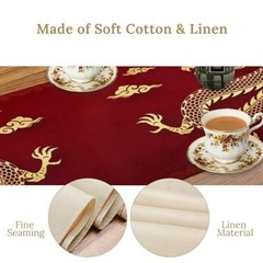 JanJCurt Chinese Dragon Table Runner, Happy Chinese New W13″x L108″ Asian-10