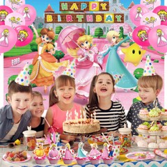 Princess Peach Toadstool Party Supplies Birthday Set Plates Balloons Banner