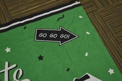 Congrats Grad 2023 Graduation Party Banner Flag Green/Black/White 73″ x 39″