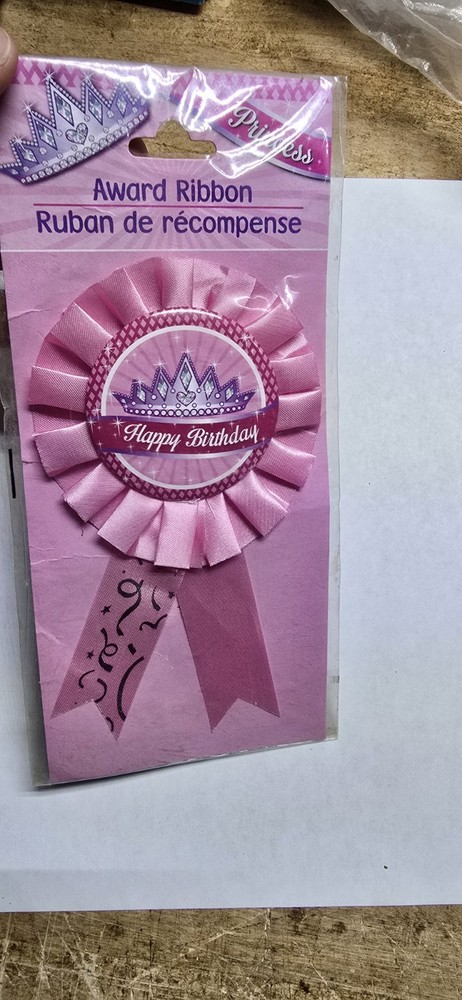 Princess Happy Birthday Ribbon Award