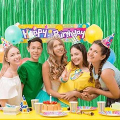 Photo Backdrop Metallic Foil Fringe Curtain Tinsel Party Birthday Door Decor US